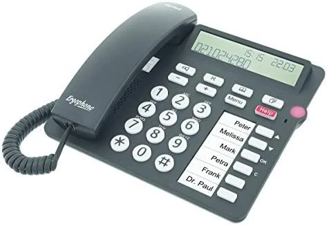 Carruzzo Tiptel 1081000 telefonas Analoginis telefonas Skambintojo ID Juoda