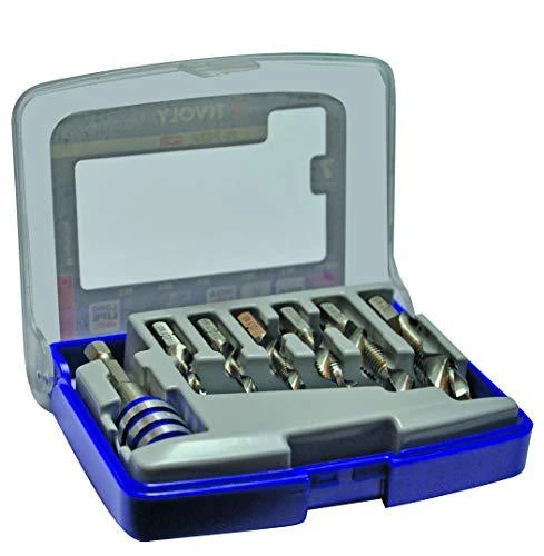 Tivoly Kombinuotų sriegiklių rinkinys FTH 1/4" kotelis M3-M10 + magnetinis laikiklis "Half-Box"