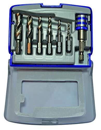 Grąžtas Tivoly Metalo grąžtų rinkinys 3-10mm, 7vnt, HSS, 1/4" kotelis, "Half-box"