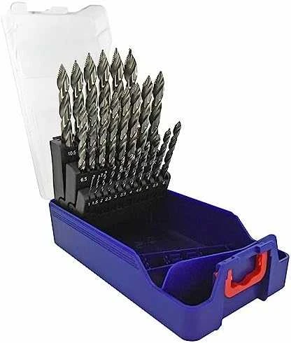 Grąžtas Tivoly Metalo grąžtų rinkinys 1-13mm, "Smart Point" pakopinis antgalis, 25vnt