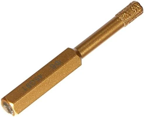 Deimantinis grąžtas plytelėms ir marmurui TIVOLY, su parafinu, "Heavy duty", šešiakampis kotelis (Ø) 6 mm