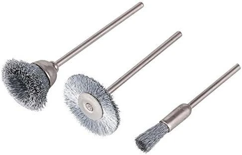 Tivoly Miniatiūrinių šepečių rinkinys grąžtui 3vnt, 2,3mm kotelis
