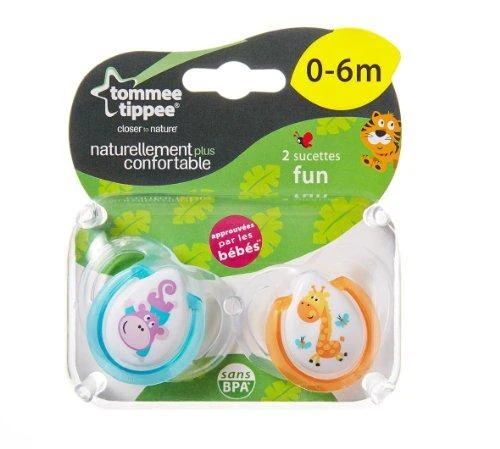 Tommee Tippee čiulptukai silikoniniai 2vnt 0-6m Fun 43335763