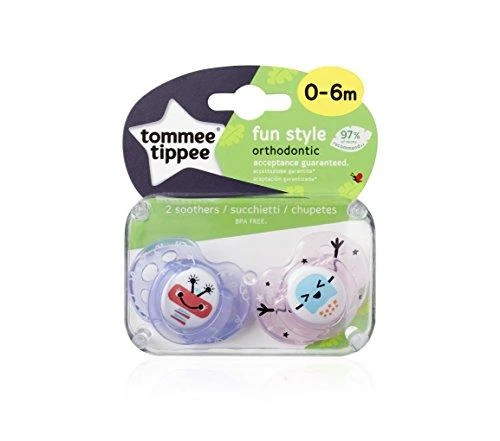 Tommee Tippee čiulptukai silikoniniai 2vnt 0-6m Fun 43335763