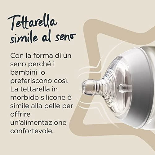 Tommee Tippee TOMMEE TIPPE Natural Start buteliukas CLOSER TO NATURE, su sterilizavimo funkcija 150 ml, 3 vnt., 42271820