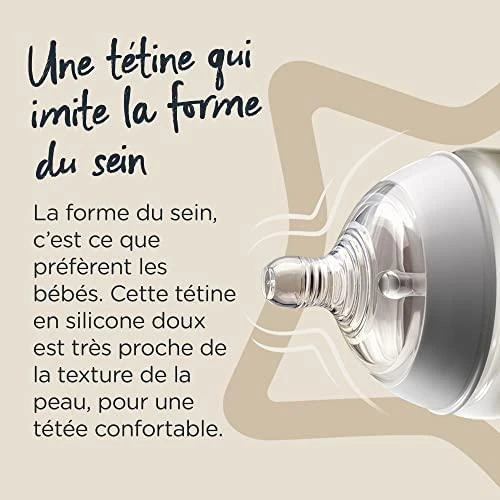 TOMMEE TIPPEE Natural Start stiklinis buteliukas, su sterilizavimo funkcija 250 ml, 0 mėn+, 42243891
