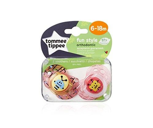 Lotto TOMMEE TIPPEE TTP43335896 čiulptukas FUN FRIENDS 6-18m 2pack