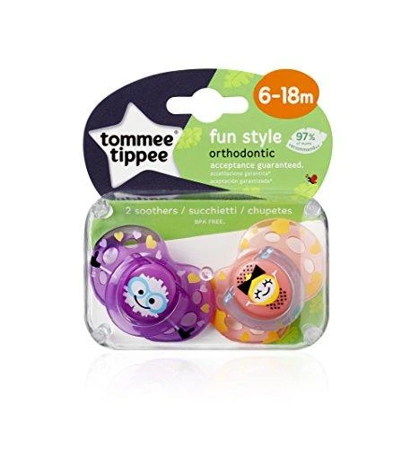Lotto TOMMEE TIPPEE TTP43335896 čiulptukas FUN FRIENDS 6-18m 2pack
