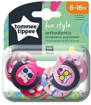 Lotto TOMMEE TIPPEE TTP43335896 čiulptukas FUN FRIENDS 6-18m 2pack