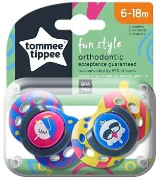Lotto TOMMEE TIPPEE TTP43335896 čiulptukas FUN FRIENDS 6-18m 2pack