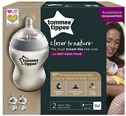 TOMMEE TIPPEE Natural Start buteliukai, su sterilizavimo funkcija 260 ml, 2 vnt., 42252091