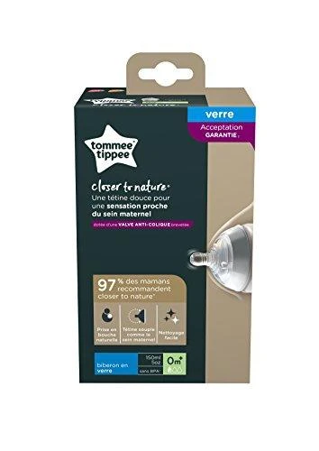 TOMMEE TIPPEE stiklinis buteliukas CTN 150ml 0m+ 42243777