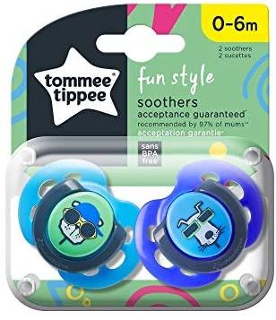 TOMMEE TIPPEE silikoninis čiulptukas FUN STYLE, 18-36 mėn., 2 vnt., 43340403