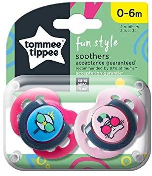 TOMMEE TIPPEE silikoninis čiulptukas FUN STYLE, 18-36 mėn., 2 vnt., 43340403