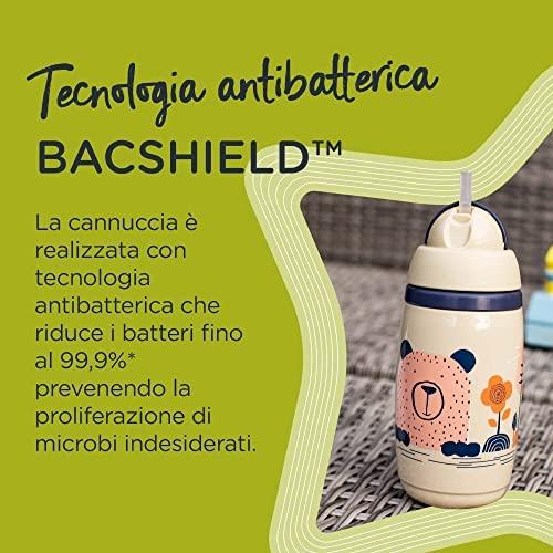 TOMMEE TIPPEE TTP447824 Vandens butelis su šiaudeliu Superstar 266ml pilkas