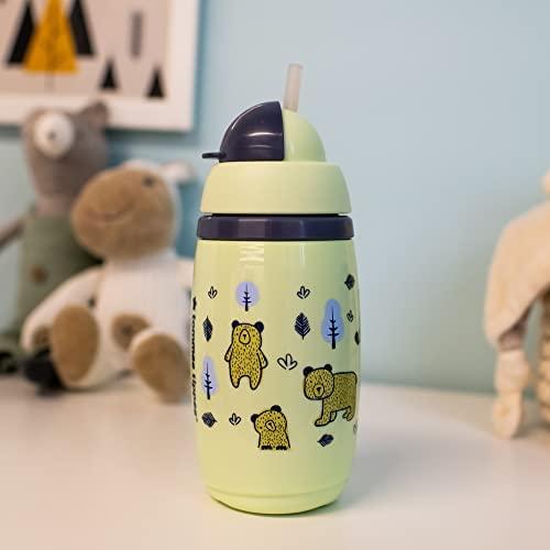 TOMMEE TIPPEE TTP447824 Vandens butelis su šiaudeliu Superstar 266ml pilkas