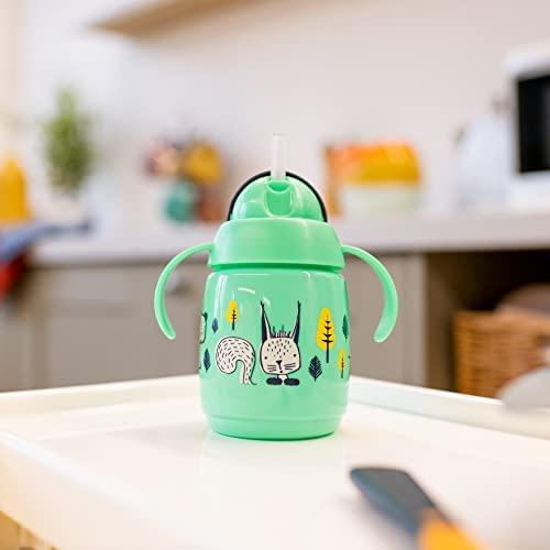 TOMMEE TIPPEE mokomasis puodelis su šiaudeliu, 6mėn+, 300ml, yellow, 447831