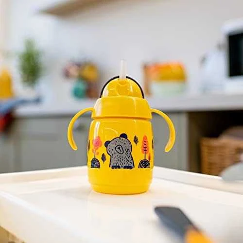 TOMMEE TIPPEE 300 ml 7+ mėn. mokomasis puodelis su šiaudeliu, žalias