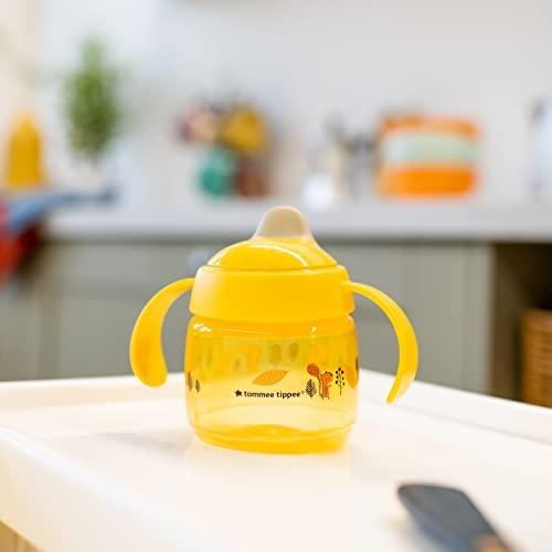 TOMMEE TIPPEE puodelis WEANING SIPPEE, 4 m+, 190 ml, geltonas, 447827
