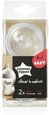TOMMEE TIPPEE Natural Start žindukai tirštam skysčiui EASI-VENT, su sterilizavimo funkcija 2 vnt., 42214277