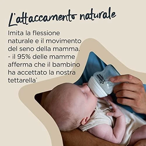 TOMMEE TIPPEE Natural Start žindukai tirštam skysčiui EASI-VENT, su sterilizavimo funkcija 2 vnt., 42214277