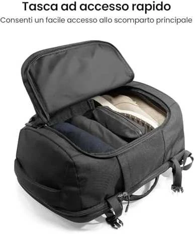 Travel Nešiojamas kompiuteris Backpack Tomtoc Navigator-T66 17"/40L (juodas)