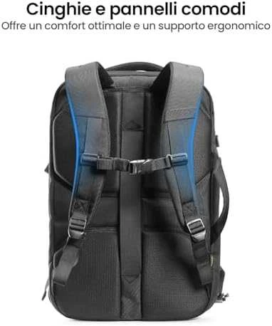 Travel Nešiojamas kompiuteris Backpack Tomtoc Navigator-T66 17"/40L (juodas)