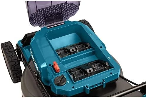 Makita Akumuliatorinė savaeigė vejapjovė DLM462PT4, 2x18V, 460mm, 4x5,0Ah, greičio reguliavimas