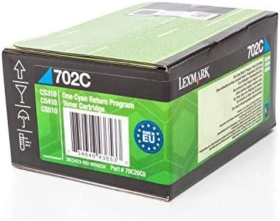 Lexmark return (70C20C0, 702C), žydra kasetė