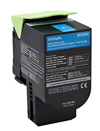Lexmark 80C2SC0 | 802SCE mėlynos spalvos standartinės našumo korporacinė kasetė (2k) | Kasetė | Žydra spalva