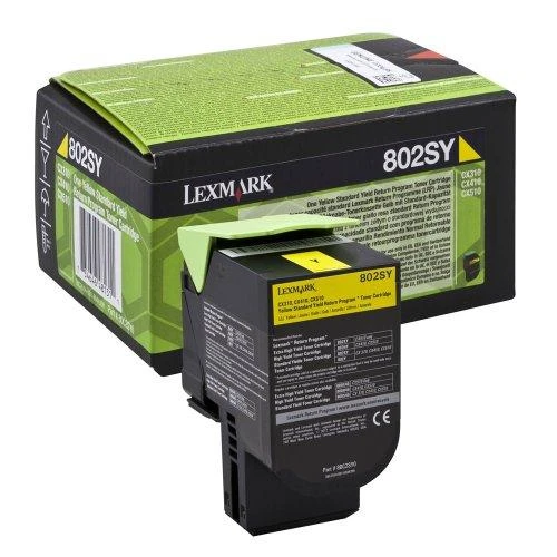 Lexmark 80C2SY0 | 802SYE Geltona standartinė našumo korporacinė kasetė (2k) | Kasetė | Geltona