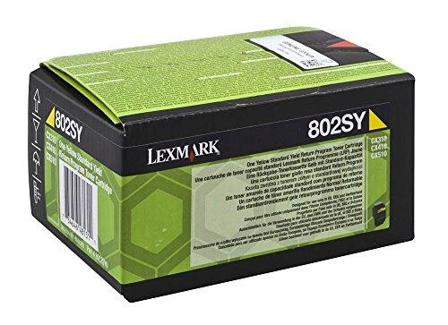 Lexmark 80C2SY0 | 802SYE Geltona standartinė našumo korporacinė kasetė (2k) | Kasetė | Geltona