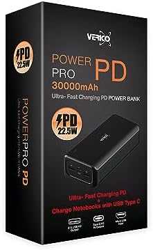Verico maitinimo blokas 30 000 mAh Power Pro PD, juodas