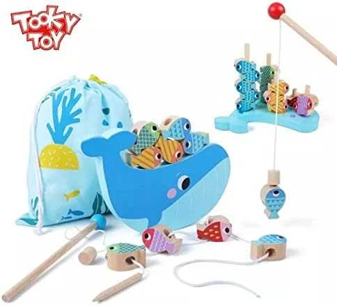 Tooky Toys TOOKY TOY Medieninė Žaidimų Rinkinys Banginys ir Žuvytės 4 Viename