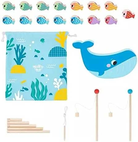 Tooky Toys TOOKY TOY Medieninė Žaidimų Rinkinys Banginys ir Žuvytės 4 Viename