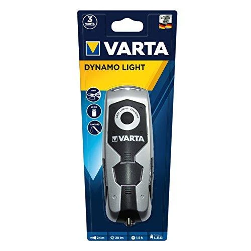 Varta Dynamo Light LED Rankinis žibintuvėlis Juoda, Pilka