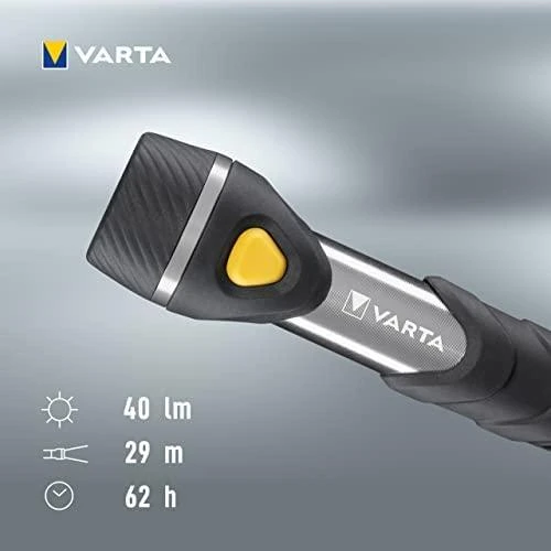 Varta Day Light Multi LED F20 Rankinis žibintuvėlis Juoda, Sidabras, Geltona