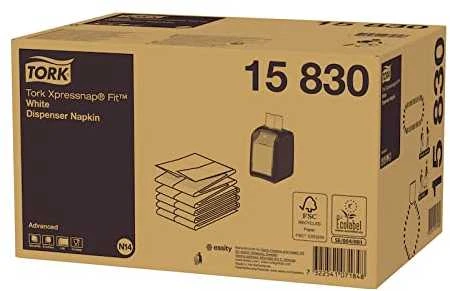 Servetėlės Tork Xpressnap Fit, N14 (15830), 2 sluoksnių, baltos spalvos, 6 pak
