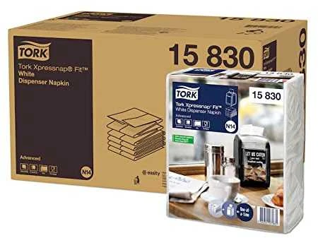 Servetėlės Tork Xpressnap Fit, N14 (15830), 2 sluoksnių, baltos spalvos, 6 pak