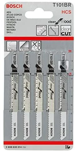 Bosch 3 siaurapj.pjūkleliai T 101 BR