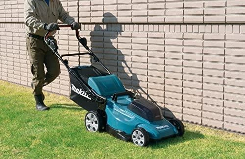 Akumuliatorinė vejapjovė Makita DLM480CT2 2x 18 V, 48 cm, DC18SH įkroviklis 2x 5,0 Ah Li-ion akumuliatioriams, 4/1 (Pjovimas/Surinkimas/Mulčiavimas/Galinis išmetimas), Plastikinis korpusas