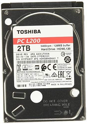 „Toshiba L200“ 2 TB 2,5 colio SATA III diskai (HDWL120UZSVA) | „Toshiba“