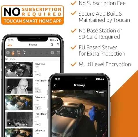 Piper „Toucan Wireless Outdoor Camera Pro“.