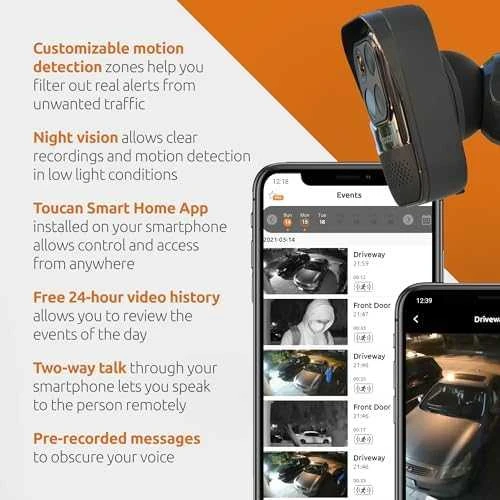 Piper „Toucan Wireless Outdoor Camera Pro“.