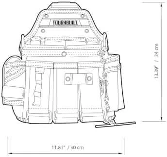 Elektriko krepšys su diržu per petį ToughBuilt TB-CT-104