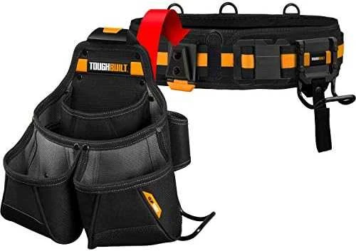 Diržas su įrankių dėklu Toughbuilt TB-CT-102-3P Juoda 3 dalių