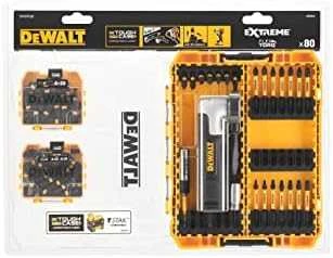 80 vnt. 1/4 colio smūginių antgalių rinkinys su DeWALT kampine galvute [DT70775-QZ]
