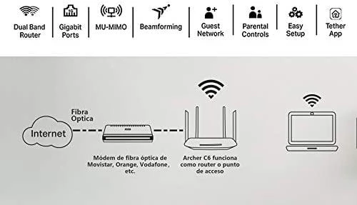 TP-LINK Maršrutizatorius Archer C6 802.11ac