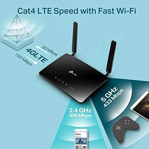 TP-LINK AC750 Wireless Dual Band 4G LTE Maršrutizatorius