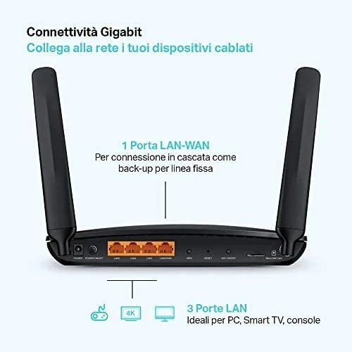 TP-LINK dviejų juostų 4G LTE maršrutizatorius